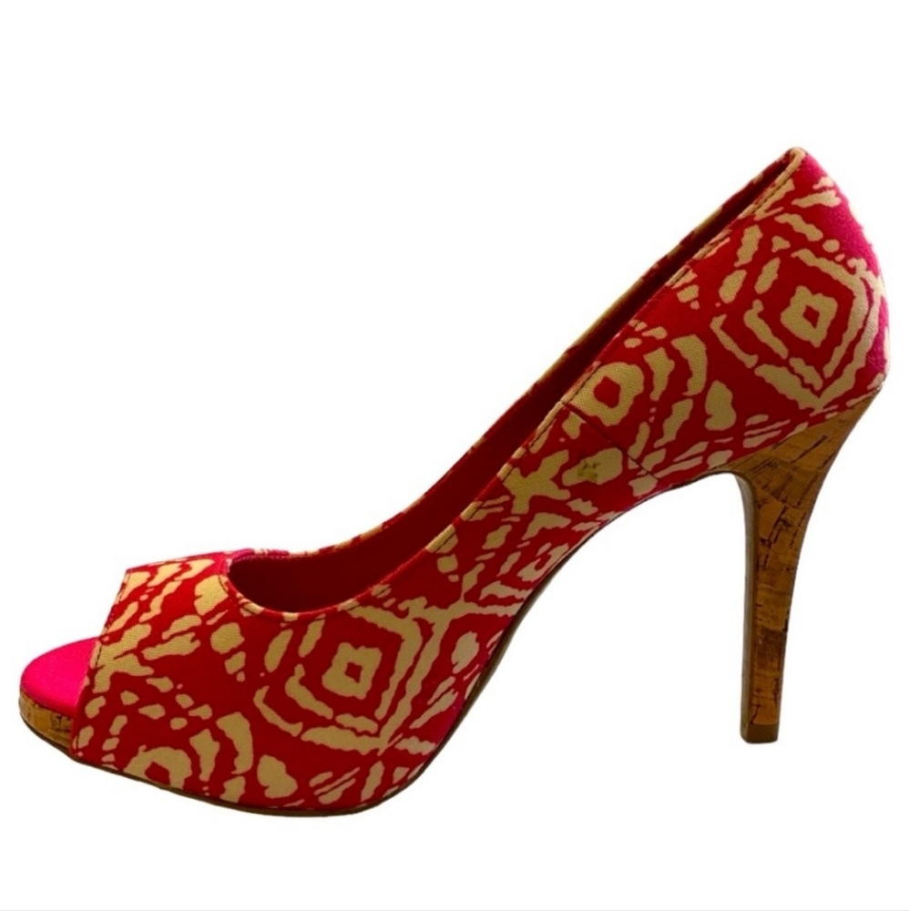 Christian Siriano Women's Pink Payless Peep Toe Heels Size 8.5 $10